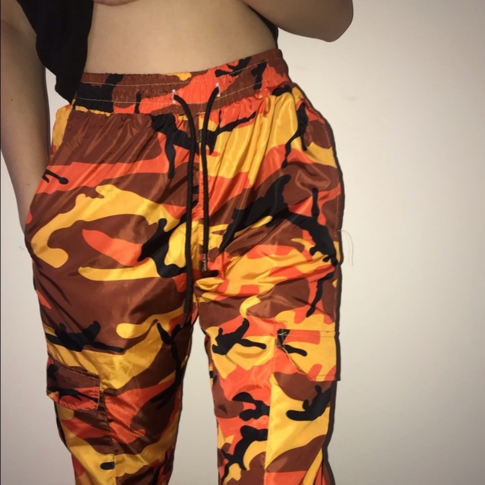 Orange camo pants